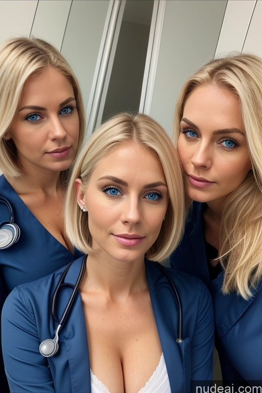 related ai porn images free for Busty Perfect Boobs Skinny Abs Perfect Body 20s Swedish Deep Blue Eyes Blonde Bobcut Doctor