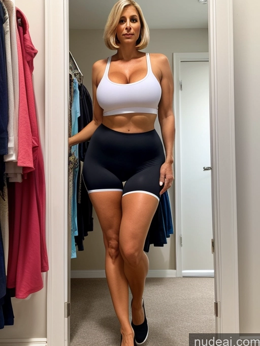 related ai porn images free for Tank Top Pantyhose Tall Tanned Skin Huge Boobs Front View Cleavage Bright Lighting Blonde Bobcut 40s Sad Milf Spandex White Changing Room