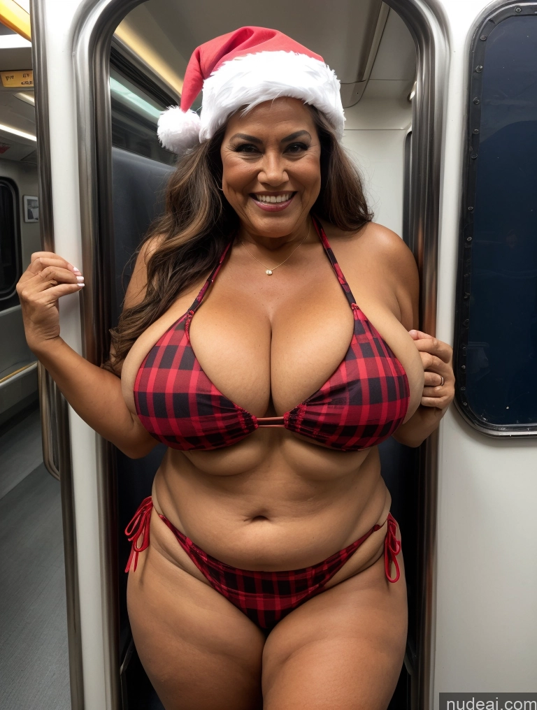 related ai porn images free for One Busty Huge Boobs Thick Tanned Skin Laughing Front View Microkini Thong Lumberjack Polynesian Santa Halloween 70s Train