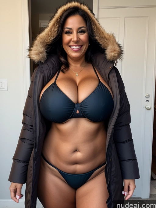 related ai porn images free for One Busty Huge Boobs Thick Tanned Skin Laughing Front View Microkini Thong Latina 60s Lumberjack Parka Halloween