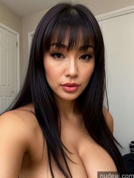 related ai porn images free for One Busty Beautiful Perfect Body 30s Pouting Lips Black Hair Bangs Nude Woman Mongolian