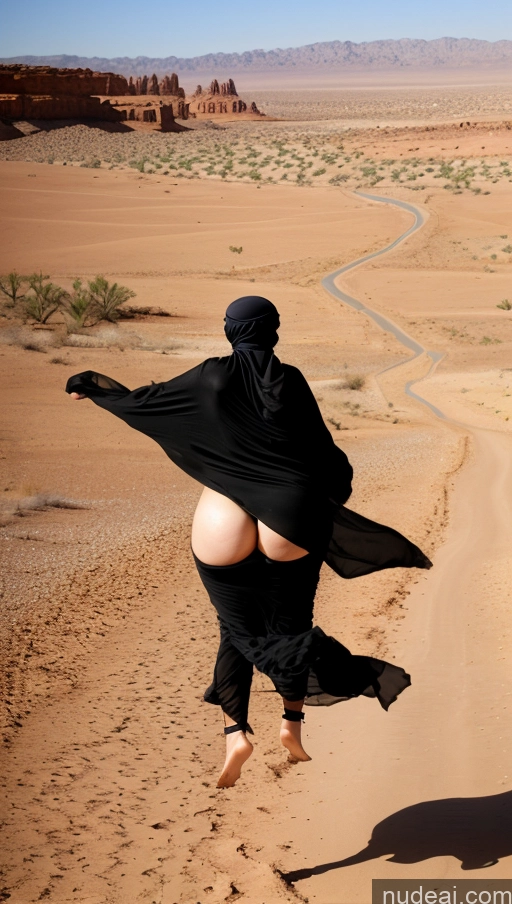 related ai porn images free for Nude Woman Niqab Thick Chubby Fat Big Hips 30s Big Ass Short Pubic Hair Jumping Desert