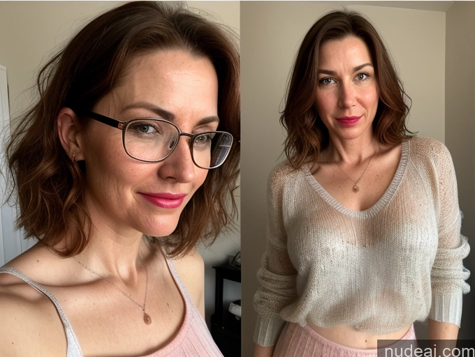 related ai porn images free for 50s Irish Skinny Tall Glasses Brunette Messy Long Skirt Mini Skirt Sweater Transparent Happy Angry Sexy Face Two Massage Lipstick