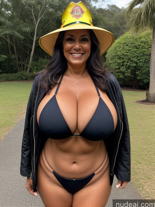 related ai porn images free for One Busty Huge Boobs Thick Tanned Skin Laughing Front View Microkini Thong Brazilian 70s Witch Firefighter Jacket Hat