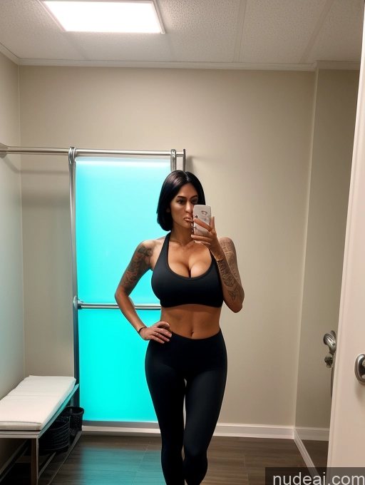 related ai porn images free for Tank Top Spandex Pantyhose Tall Tanned Skin Huge Boobs Tattoos Cleavage Bright Lighting Black Hair Bobcut Front View Milf 30s Serious Sad White Changing Room Bending Over