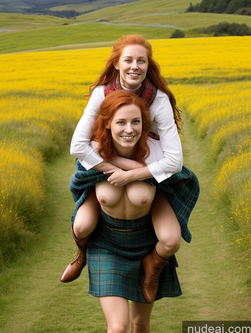 related ai porn images free for Busty Perfect Boobs Beautiful Muscular Skinny Abs Perfect Body Long Hair 20s Happy Ginger Skin Detail (beta) Meadow Kilt Detailed Deep Blue Eyes Irish Scarf Lingerie Model Carry On Back Hug From Behind