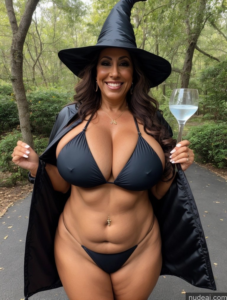 related ai porn images free for One Busty Huge Boobs Thick Tanned Skin Laughing Front View Microkini Thong 60s Latina Jacket Witch