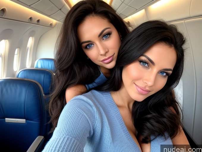 related ai porn images free for Miss Universe Model Busty Perfect Boobs Skinny Abs Perfect Body Long Hair 20s Black Hair Flight Attendant Sweater Cleavage Carry On Back Hug From Behind Deep Blue Eyes Several Turkish