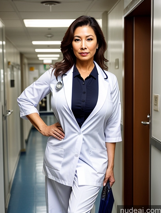 related ai porn images free for Busty Perfect Boobs Big Hips Thick Perfect Body 50s Serious Asian Hospital Front View Doctor Cleavage Milf