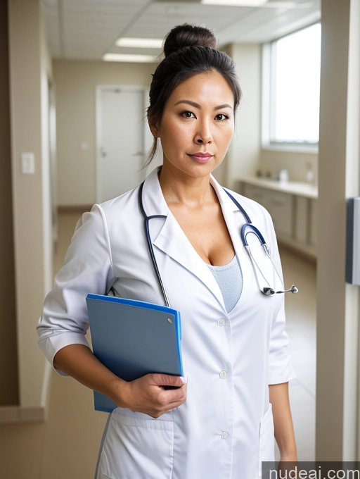 related ai porn images free for Busty Perfect Boobs Big Hips Thick Perfect Body 50s Serious Hospital Front View Doctor Cleavage Asian Hair Bun