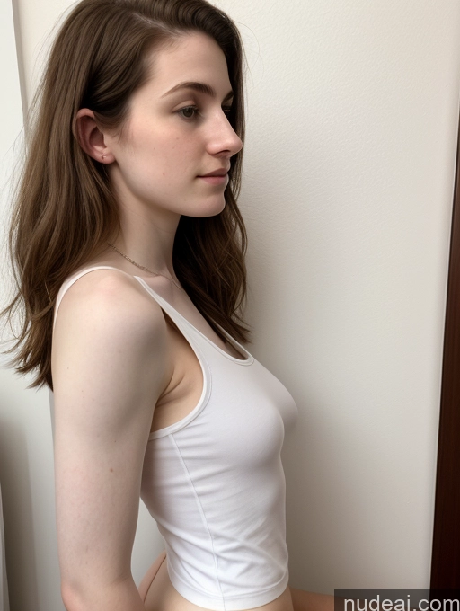 related ai porn images free for Fairer Skin Pubic Hair 18 Small Ass Small Tits Tank Top Side View