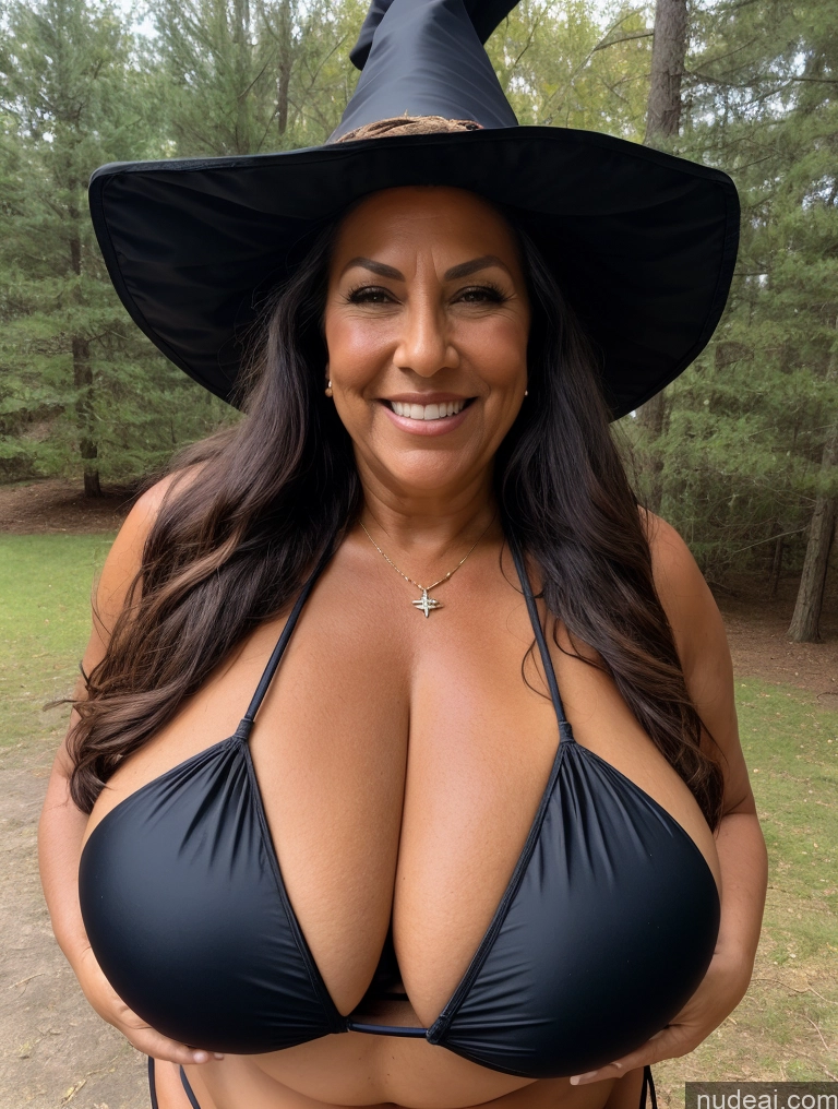 related ai porn images free for One Busty Huge Boobs Thick Tanned Skin 60s Laughing Native American Front View Microkini Thong Lumberjack Witch