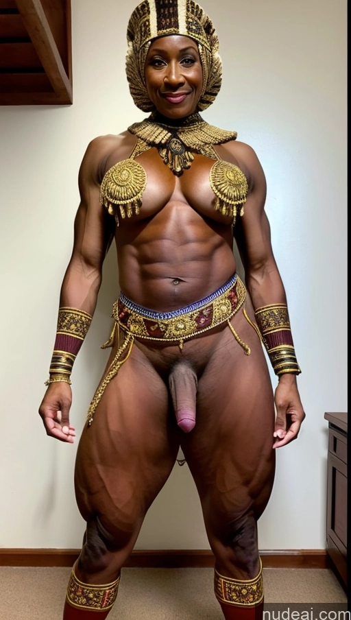 related ai porn images free for Trans Girl With Erect Penis Dark Skin Traditional Abs Muscular Milf 60s Nigerian Tattoos Barbarian Woman Roman