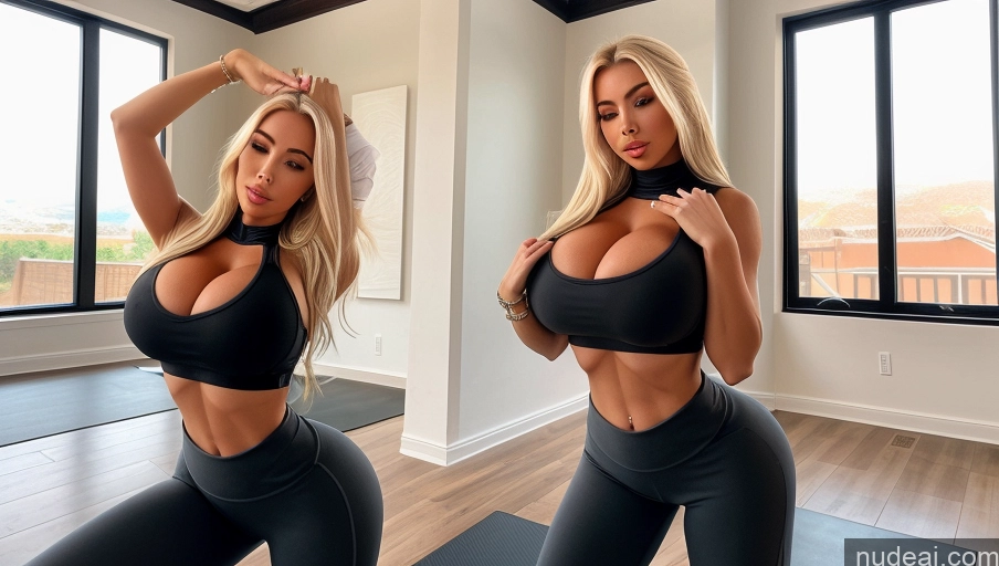 related ai porn images free for Two Bimbo Huge Boobs Yoga Pants