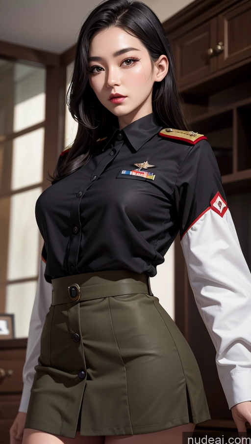 related ai porn images free for Close-up View Korean Military Mini Skirt Small Tits Black Hair Slicked