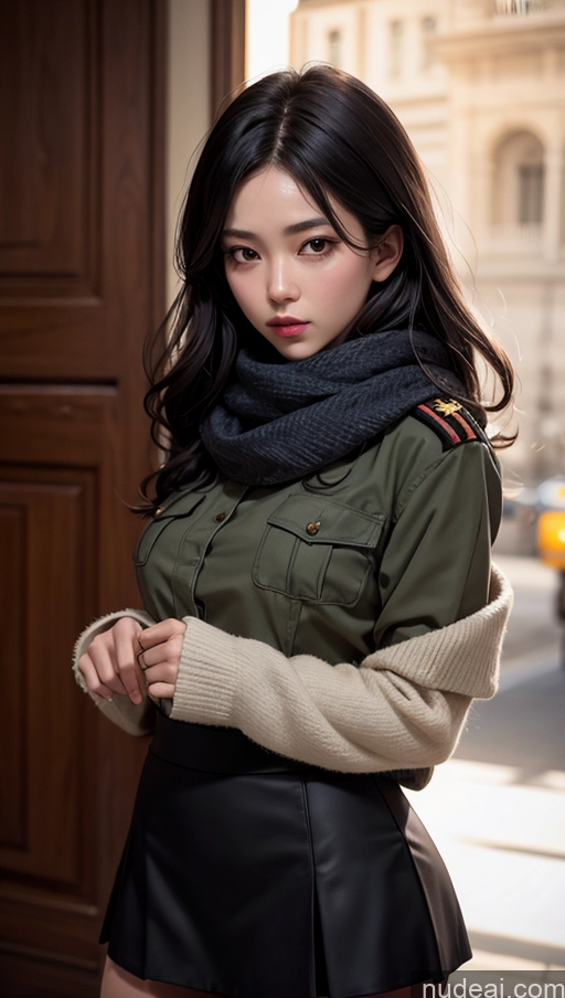 related ai porn images free for Close-up View Korean Military Small Tits Black Hair Micro Skirt Big Hips Straight Scarf Dark Lighting