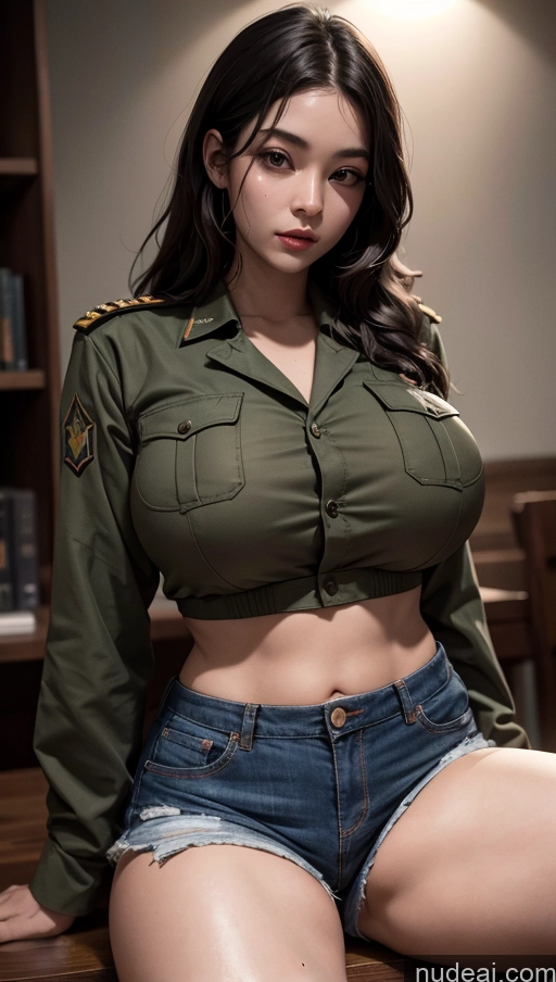 related ai porn images free for Close-up View Korean Military Black Hair Big Hips Dark Lighting Long Hair Short Shorts Perfect Boobs