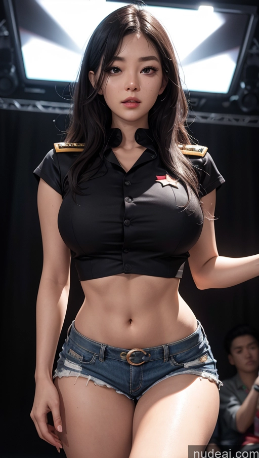 related ai porn images free for Close-up View Korean Military Black Hair Big Hips Dark Lighting Long Hair Short Shorts Perfect Boobs Stage