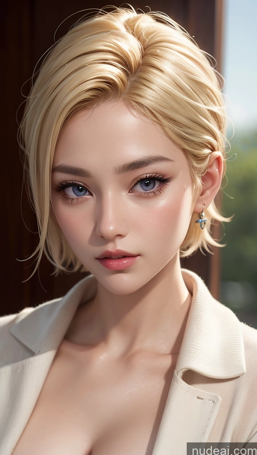 related ai porn images free for Close-up View Korean Blonde Pixie Busty Polo