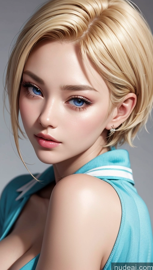 related ai porn images free for Close-up View Korean Blonde Pixie Busty Polo