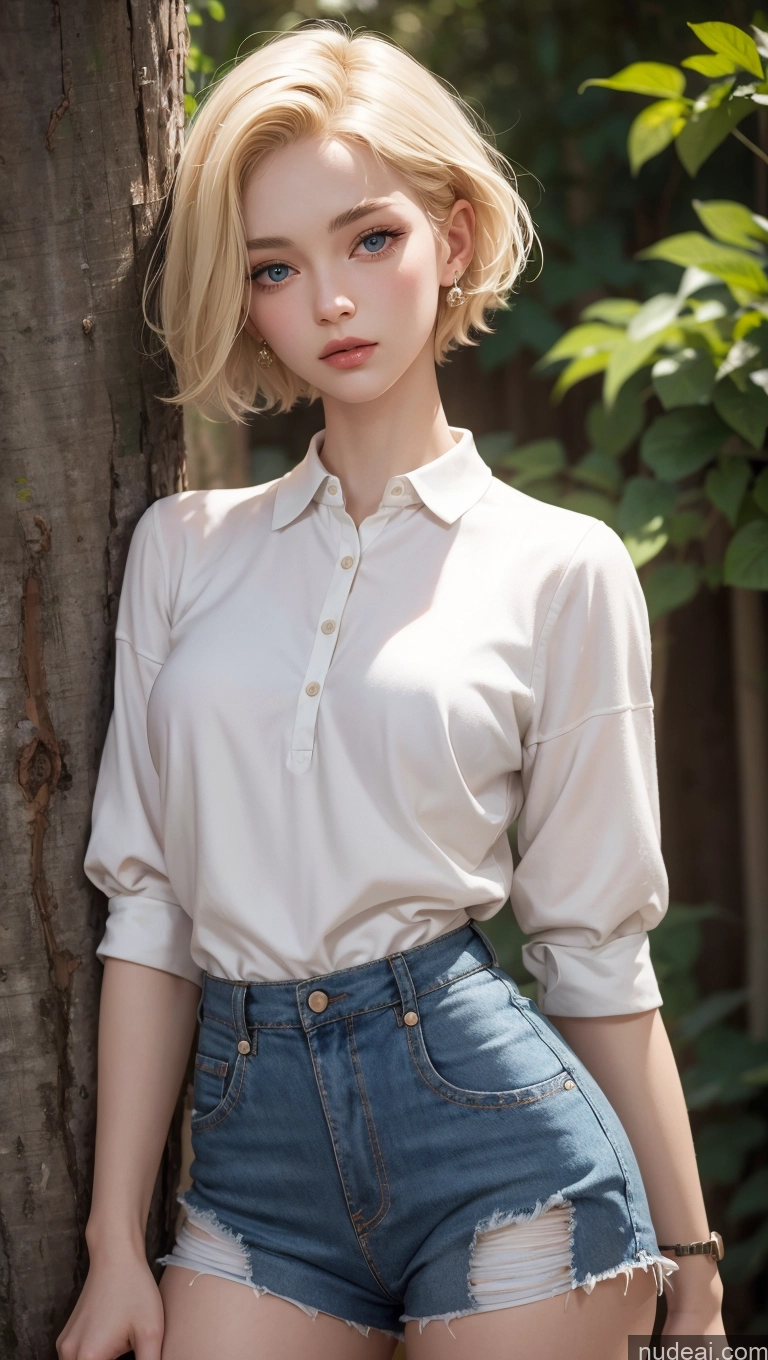related ai porn images free for Close-up View Korean Blonde Pixie Polo Small Tits Skinny Short Shorts 18 Fairer Skin