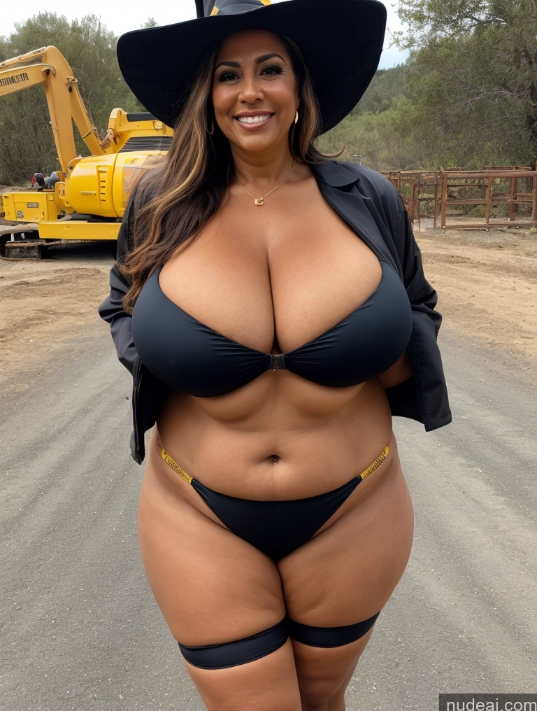 related ai porn images free for One Busty Huge Boobs Thick Tanned Skin 60s Laughing Front View Microkini Thong Latina Witch Western Jacket Construction Worker