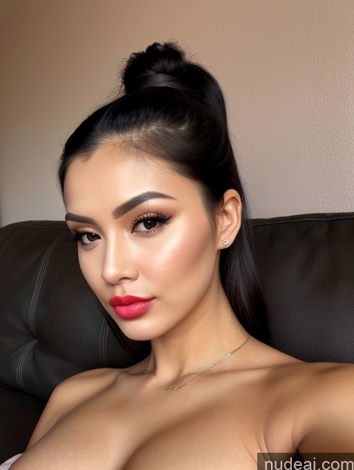 related ai porn images free for Woman Perfect Boobs Beautiful Lipstick Perfect Body 20s Pouting Lips Black Hair Ponytail Thai Nude Couch
