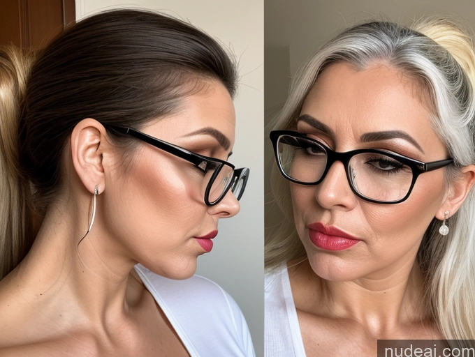 related ai porn images free for Czech Tall Busty Glasses Blouse Jeans White Hair Ponytail Two Side View 70s Pouting Lips Cumshot