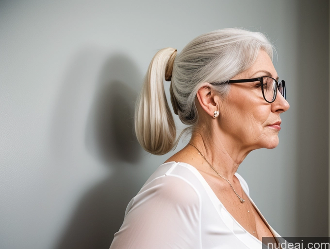 related ai porn images free for Czech Tall Busty Glasses Blouse Jeans White Hair Ponytail Side View 70s Cumshot