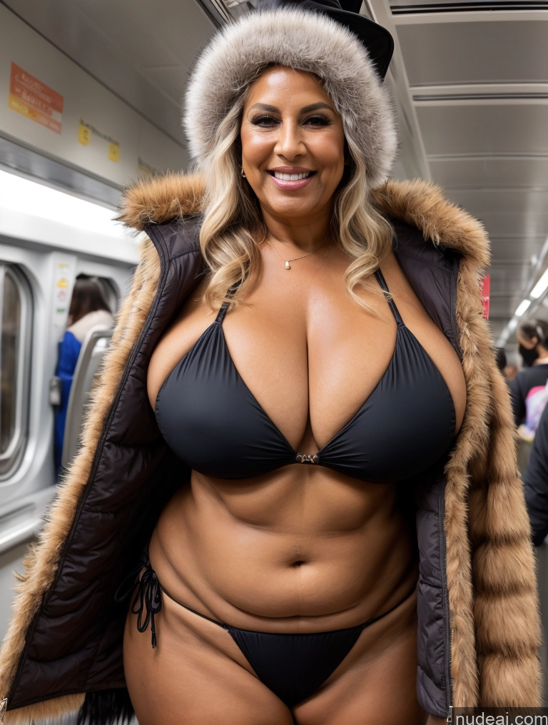 related ai porn images free for One Busty Huge Boobs Thick Tanned Skin Laughing Front View Thong Witch 70s Microkini Brazilian Fur Jacket Lumberjack Train