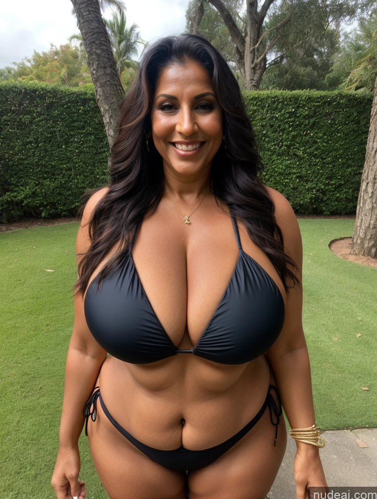 related ai porn images free for One Busty Huge Boobs Thick Tanned Skin 60s Laughing Front View Indian Microkini Thong Jacket Witch