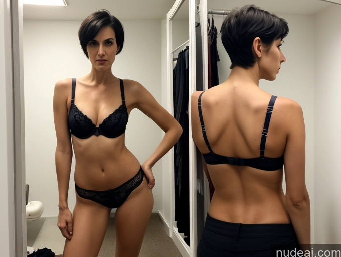 related ai porn images free for 30s Czech Black Hair Pixie Tall Skinny Small Tits Small Ass Bra Back View Angry Serious Long Legs Changing Room Bending Over