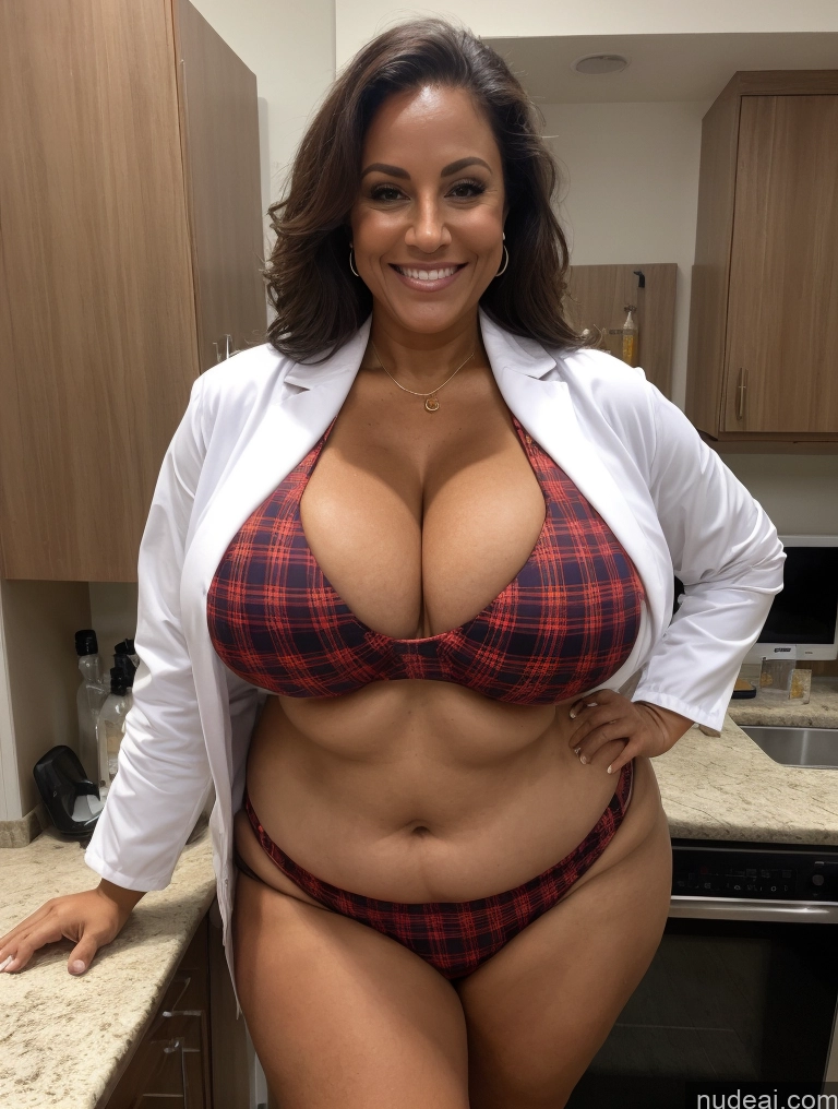 related ai porn images free for One Busty Huge Boobs Thick Tanned Skin Laughing Front View Microkini Thong 60s Lumberjack Lab Coat Halloween