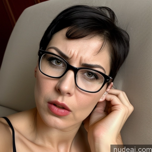 related ai porn images free for Skinny Tall Long Legs Black Hair Chemise Angry Shocked Long Skirt Lipstick Glasses Couch One On Back Busty Czech Pixie 30s