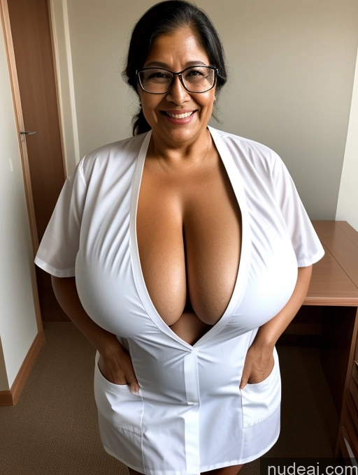 related ai porn images free for One Busty Huge Boobs Thick Tanned Skin Laughing Front View Microkini Thong Indian 70s Glasses Lab Coat Maid Professor
