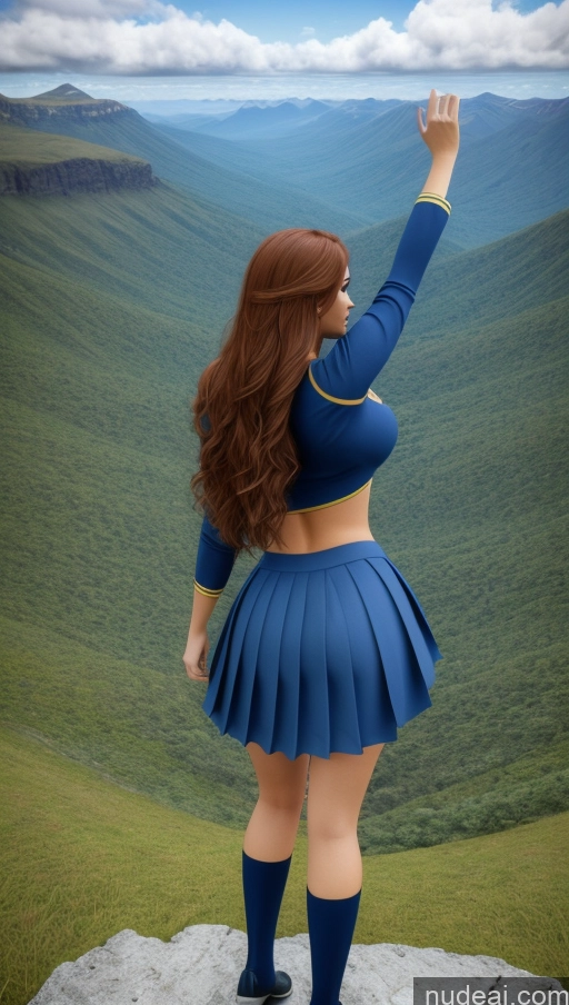 related ai porn images free for Miss Universe Model Busty School Uniform, Cleavage Cutout, Clothing Cutout, Pleated Skirt, Thighhighs Swedish Ginger Long Hair Back View 3d Mountains Casual Deep Blue Eyes T-pose