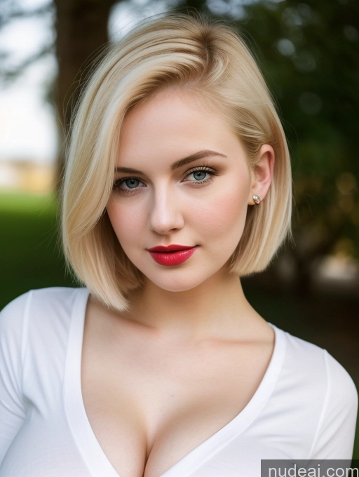 related ai porn images free for Busty Perfect Boobs Beautiful Lipstick Thick Fairer Skin 18 Blonde Bobcut Russian Close-up View Shirt