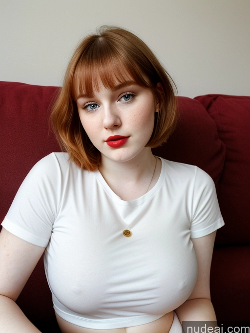 related ai porn images free for Busty Perfect Boobs Beautiful Lipstick Thick Fairer Skin 18 Bobcut Russian Close-up View Shirt Ginger Couch Sad