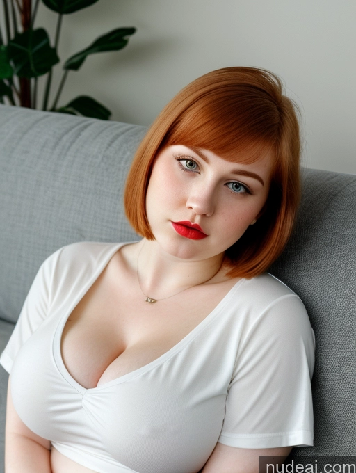related ai porn images free for Busty Perfect Boobs Beautiful Lipstick Thick Fairer Skin 18 Bobcut Russian Close-up View Shirt Ginger Couch Sad