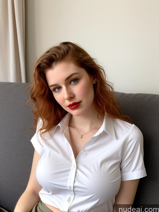 related ai porn images free for Busty Perfect Boobs Beautiful Lipstick Fairer Skin 18 Russian Close-up View Shirt Ginger Couch Sad Messy