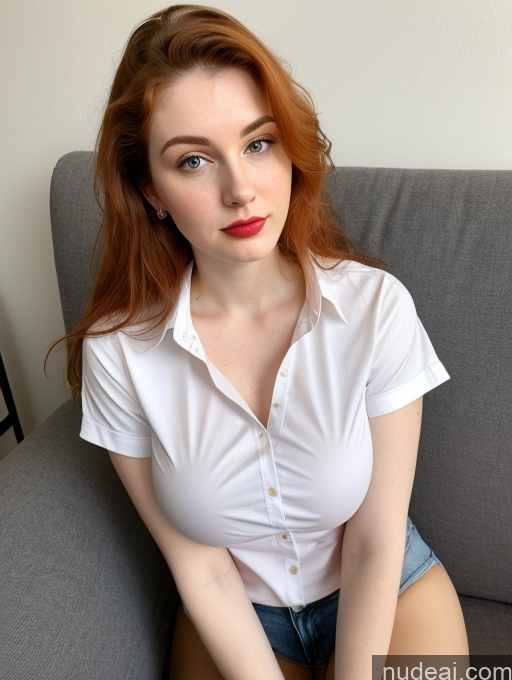 related ai porn images free for Busty Perfect Boobs Beautiful Lipstick Fairer Skin 18 Russian Close-up View Shirt Ginger Couch Sad Messy