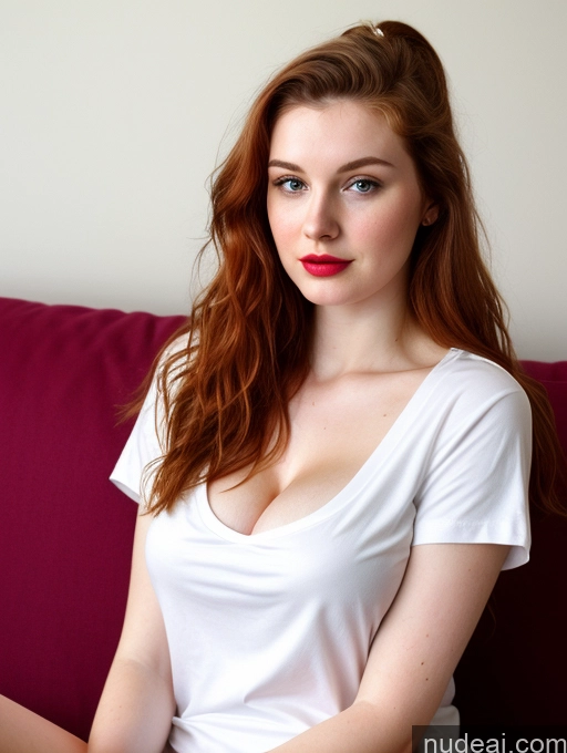 related ai porn images free for Busty Perfect Boobs Beautiful Lipstick Fairer Skin 18 Russian Close-up View Shirt Ginger Couch Sad Messy