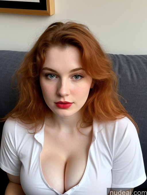 related ai porn images free for Busty Perfect Boobs Beautiful Lipstick Fairer Skin 18 Russian Close-up View Shirt Ginger Couch Sad Messy