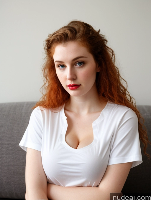related ai porn images free for Busty Perfect Boobs Beautiful Lipstick Fairer Skin 18 Russian Close-up View Shirt Ginger Couch Sad Messy