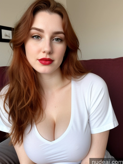 related ai porn images free for Busty Perfect Boobs Beautiful Lipstick Fairer Skin 18 Russian Close-up View Shirt Ginger Couch Sad Messy
