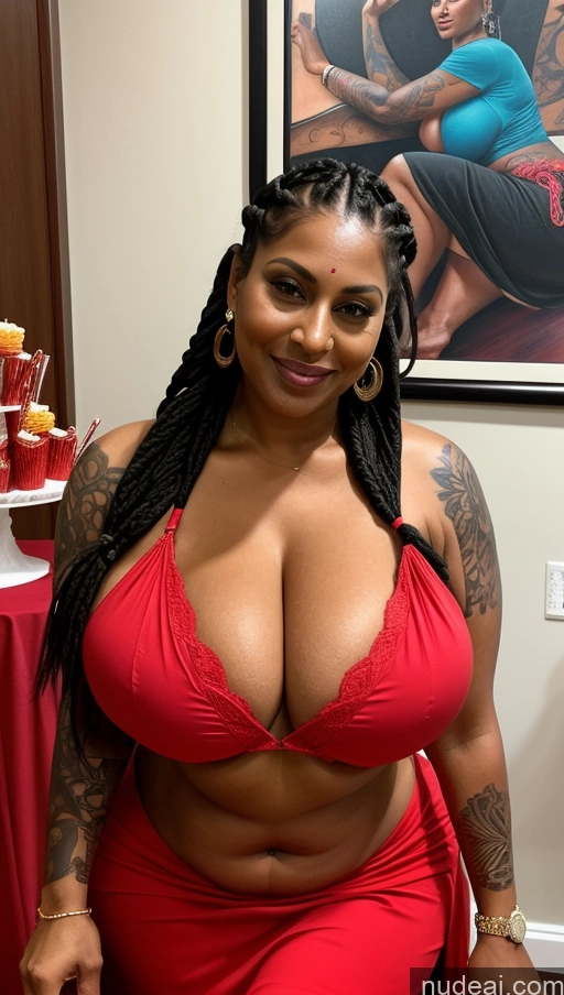 related ai porn images free for Milf Busty Huge Boobs Beautiful Tattoos Big Ass Thick Big Hips Tall Dark Skin 60s Braided Indian Illustration Close-up View Bikini Long Skirt Cleavage Detailed Sexy Face Party