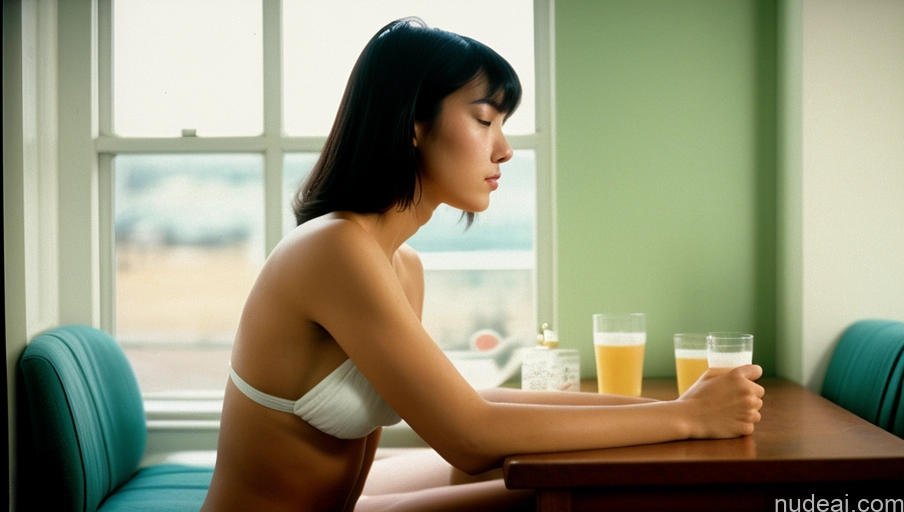 related ai porn images free for Small Tits Skinny 18 Black Hair Asian Vintage Woman One Bangs Bending Over Side View Towel Restaurant