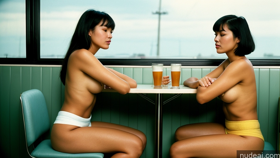 related ai porn images free for Small Tits Skinny 18 Black Hair Asian Vintage Woman One Bangs Bending Over Side View Towel Restaurant