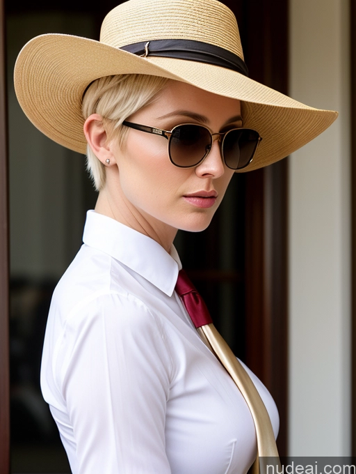 related ai porn images free for Woman Sunglasses 30s Perfect Boobs Perfect Body Beautiful Pixie Blonde Italian Front View Serious Tie Suit Shirt Traditional Hat Fairer Skin