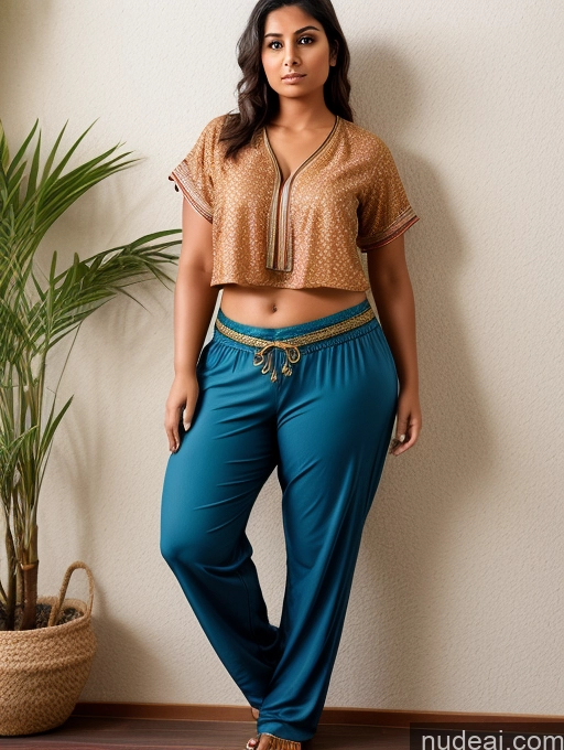 related ai porn images free for Woman 20s Short Tanned Skin Thick Serious Indian Harem Pants Jeans Blouse